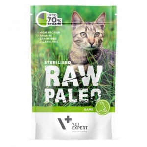 RAW PALEO CAT STERILISED GAME konservi kaķiem Briedis 100g
